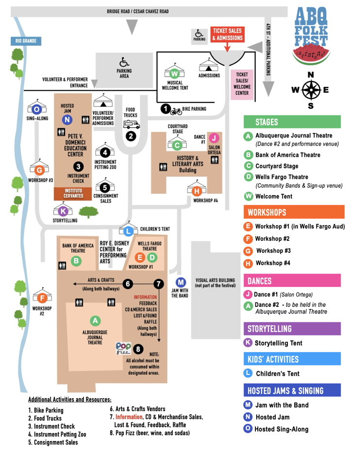 National Hispanic Cultural Center Festival Map