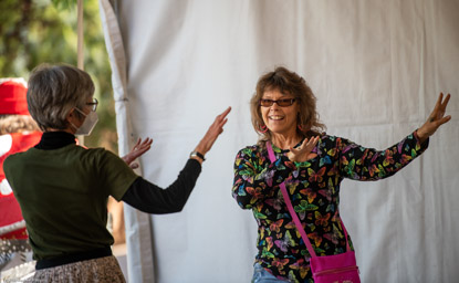 Dancing to Tarjama Ensemble at Courtyard Stage