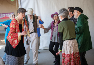 Dancing to Meg York & the Tarjama Ensemble at Courtyard Stage